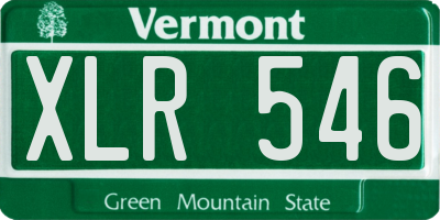VT license plate XLR546