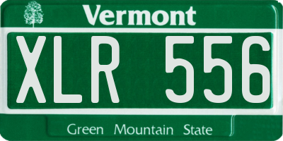 VT license plate XLR556