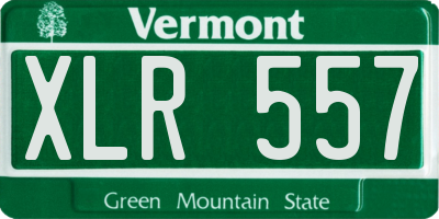 VT license plate XLR557