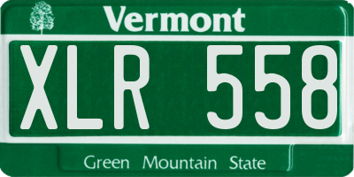VT license plate XLR558
