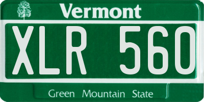 VT license plate XLR560