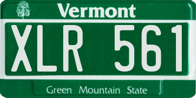 VT license plate XLR561