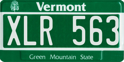VT license plate XLR563
