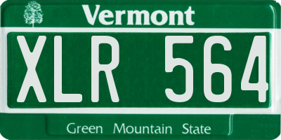 VT license plate XLR564