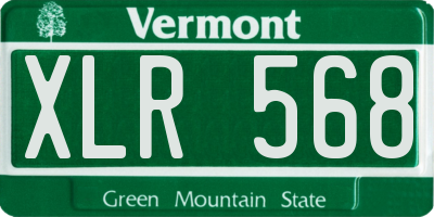 VT license plate XLR568