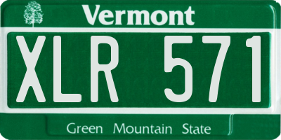 VT license plate XLR571