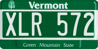 VT license plate XLR572