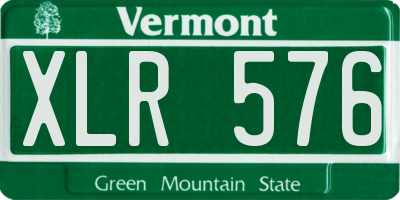 VT license plate XLR576