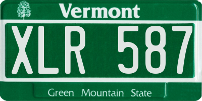 VT license plate XLR587