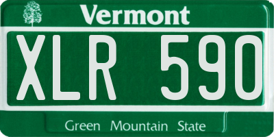 VT license plate XLR590