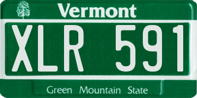 VT license plate XLR591