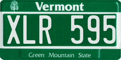 VT license plate XLR595