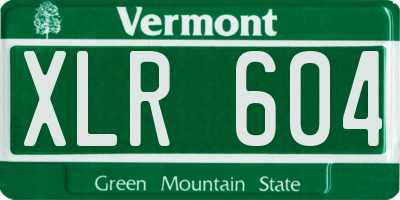 VT license plate XLR604