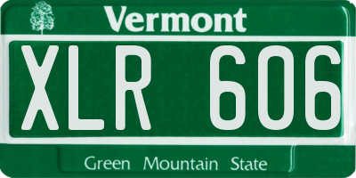 VT license plate XLR606