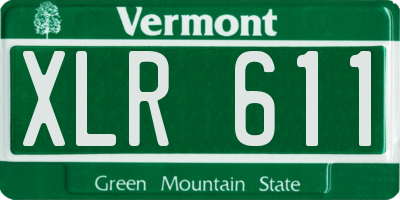 VT license plate XLR611