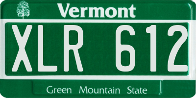 VT license plate XLR612