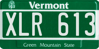 VT license plate XLR613