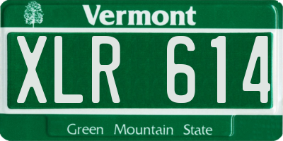 VT license plate XLR614