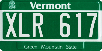 VT license plate XLR617