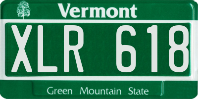 VT license plate XLR618