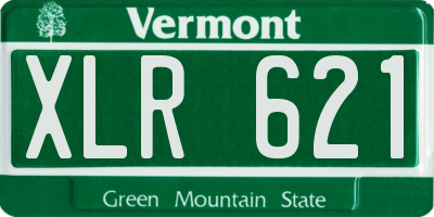 VT license plate XLR621