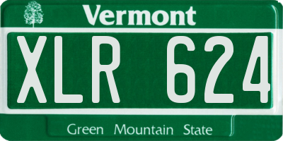 VT license plate XLR624
