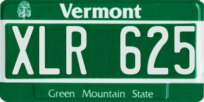 VT license plate XLR625