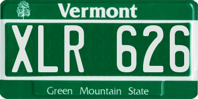 VT license plate XLR626