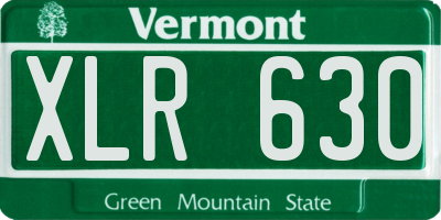 VT license plate XLR630