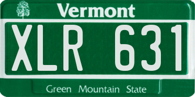 VT license plate XLR631