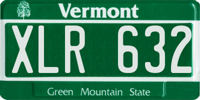 VT license plate XLR632