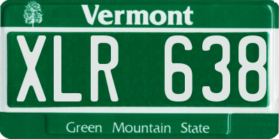VT license plate XLR638