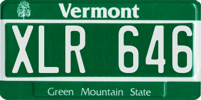VT license plate XLR646