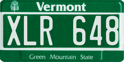 VT license plate XLR648