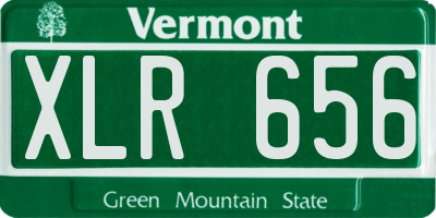 VT license plate XLR656