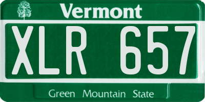 VT license plate XLR657