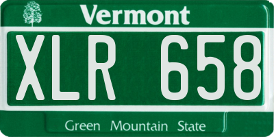 VT license plate XLR658