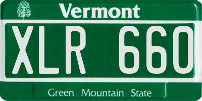VT license plate XLR660