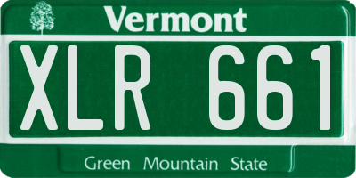 VT license plate XLR661