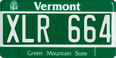 VT license plate XLR664