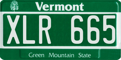 VT license plate XLR665