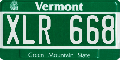 VT license plate XLR668