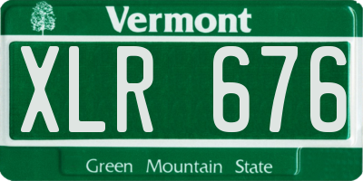VT license plate XLR676