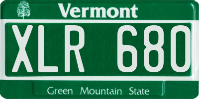 VT license plate XLR680