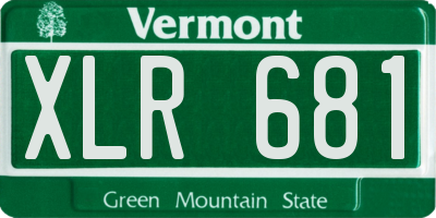 VT license plate XLR681