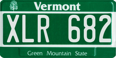 VT license plate XLR682