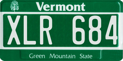 VT license plate XLR684