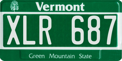 VT license plate XLR687