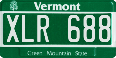 VT license plate XLR688
