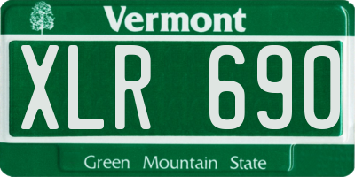 VT license plate XLR690